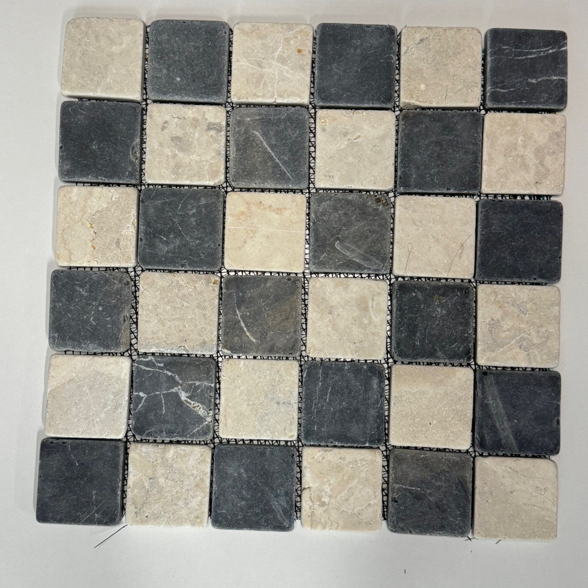 Natural Stone Mosaic Black and White Pattern