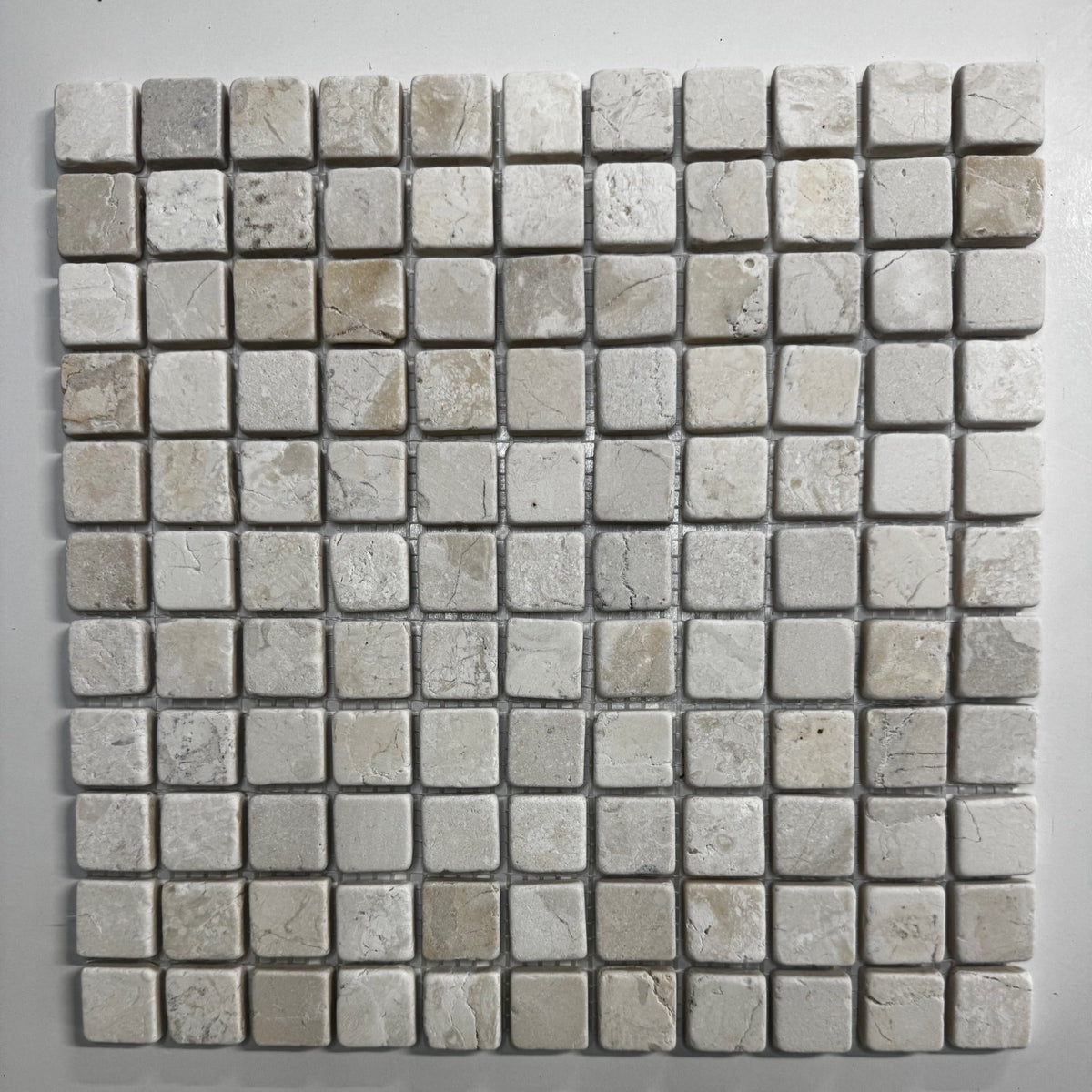 Natural Stone Mosaic 25mm Mini White Pattern