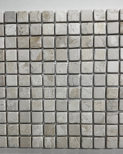 Natural Stone Mosaic 25mm Mini White Pattern