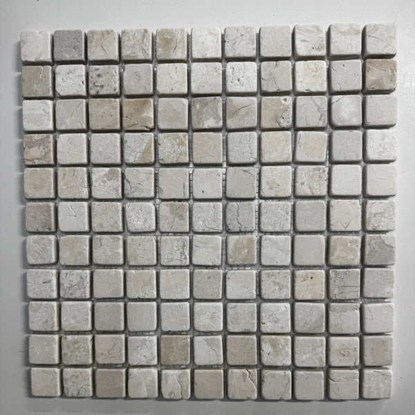 Natural Stone Mosaic 25mm Mini White Pattern