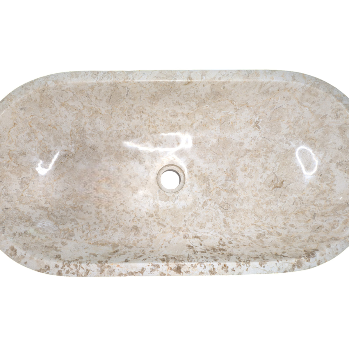 Oval Marble Basin – Full Polished Finish (Java Origin)