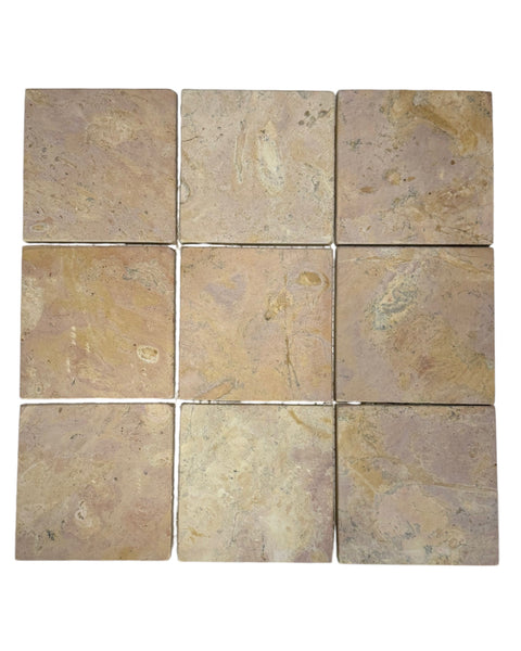 Natural Stone Mosaic - Pink 100mm x 100mm