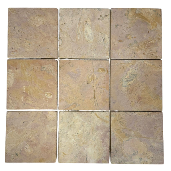 Natural Stone Mosaic - Pink 100mm x 100mm