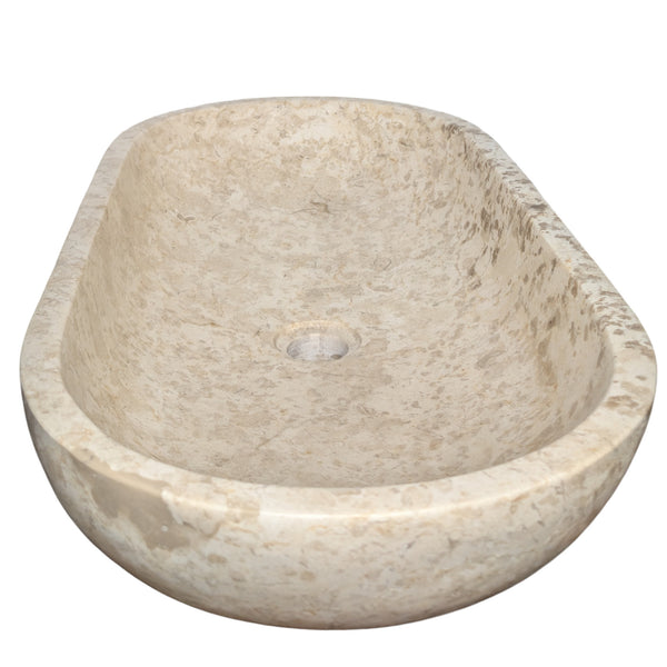 Oval Marble Basin – Full Polished Finish (Java Origin)