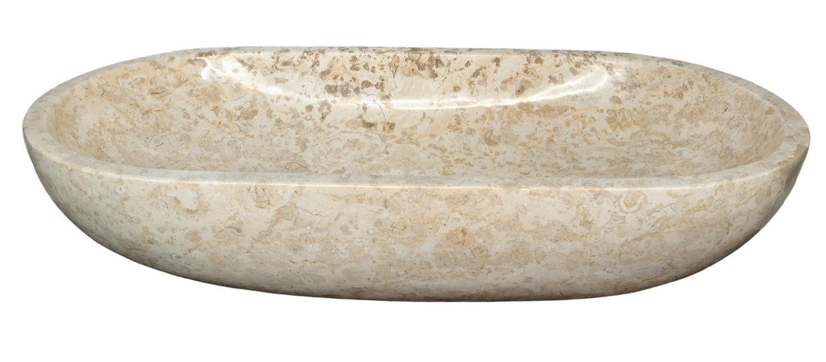 Oval Marble Basin – Full Polished Finish (Java Origin)